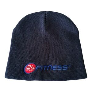 24 Hour Fitness Navy Blue Beanie